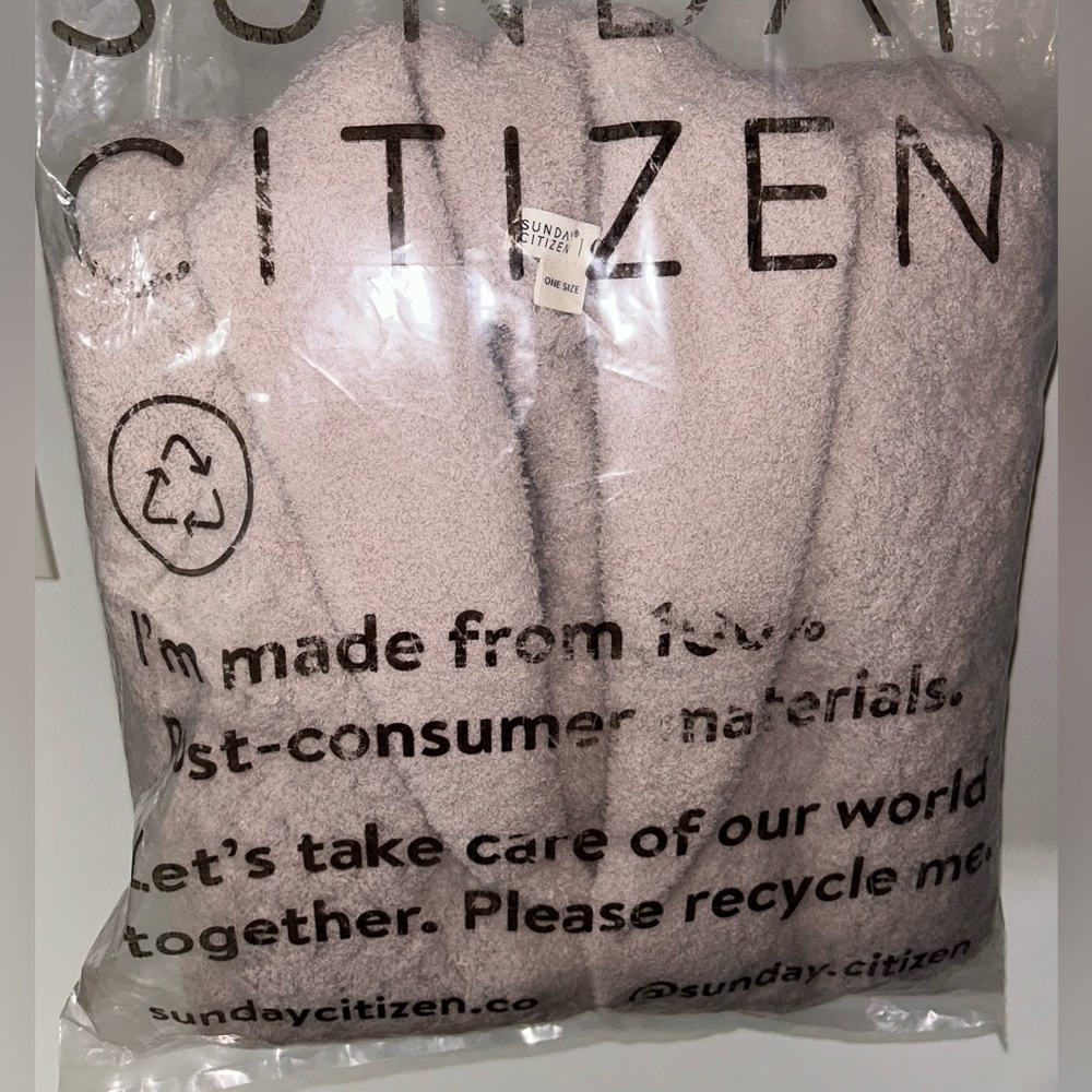 Sunday Citizen Waffle Shawl Robe Taupe One Size